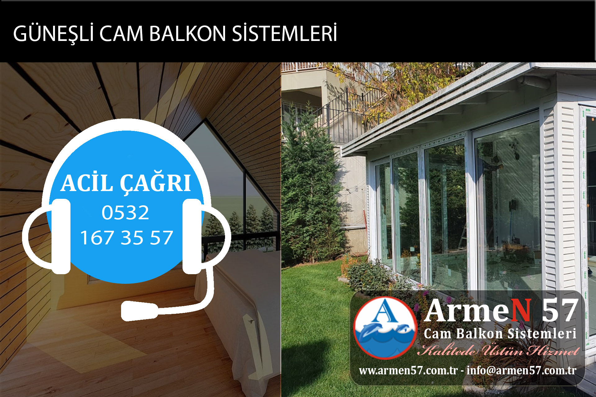 güneşli cam balkon