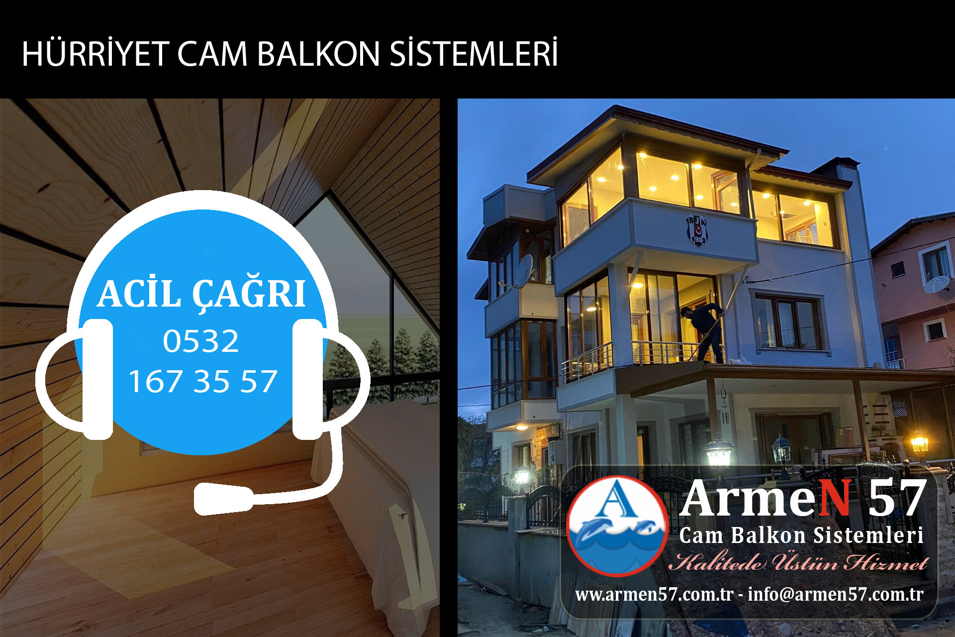 hürriyet cam balkon
